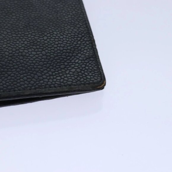 CHANEL COCO Mark Note Cover Calf Skin Black CC Auth bs16686 - Picture 13 of 16